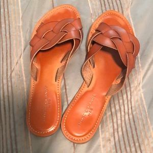 Braided sandal slides